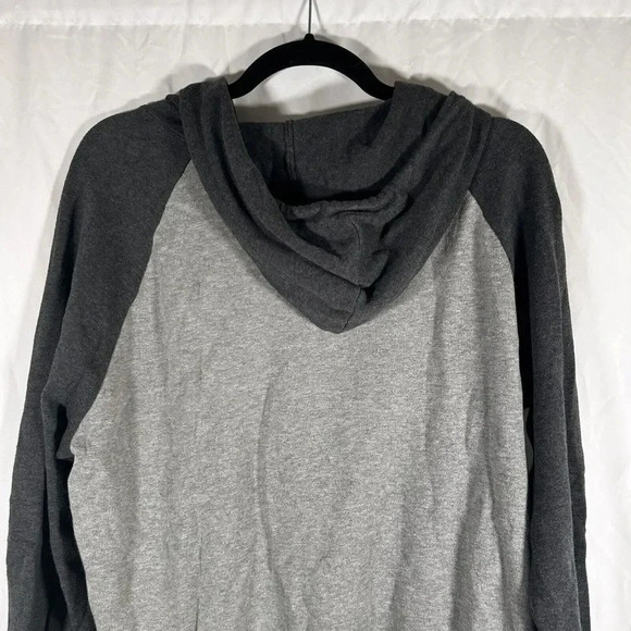 J. Crew Hoodie Men's Medium Grey Long Sleeve Pockets Drawstring 100% Cotton - Picture 8 of 9